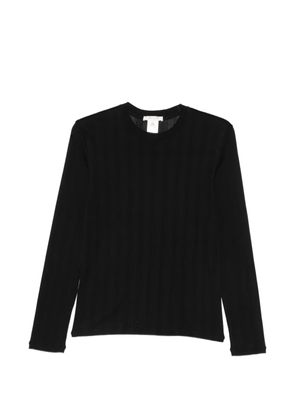 The Row Dantea ribbed-knit long-sleeve top - Black