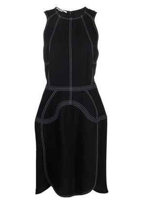 Stella McCartney contrast-stitch sleeveless dress - Black