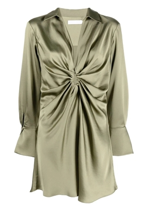 Simkhai gathered-detail shirt dress - Green