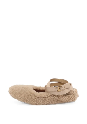 Tod's Vintage Bubble shearling-fur ballet flats - Neutrals