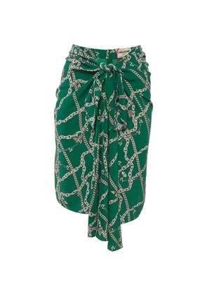 Zadig&Voltaire printed draped midi skirt - Green