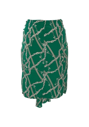 Zadig&Voltaire printed draped midi skirt - Green