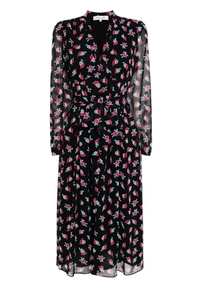 DVF Diane von Furstenberg Erica floral-print midi dress - Black