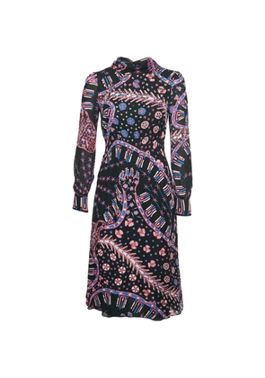 Valentino Garavani Pre-Owned printed silk min dress - Black
