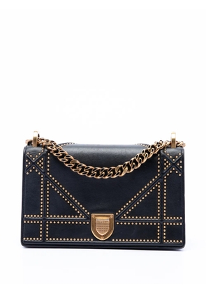 Christian Dior Pre-Owned 2015 Medium Studded Lambskin Diorama Flap crossbody bag - Black