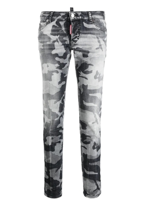 DSQUARED2 camouflage-print skinny jeans - Black