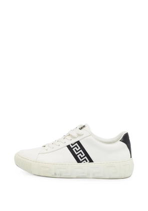 Versace Pre-Owned Greca leather sneakers - White