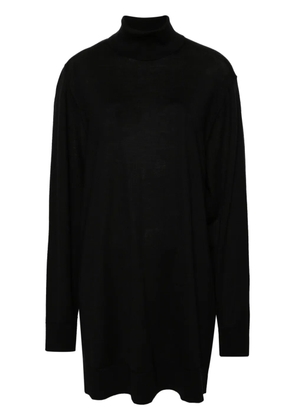 Helmut Lang roll-neck wool-blend minidress - Black