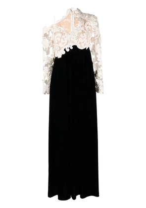ZIMMERMANN Sensory embroidered velvet gown - Black