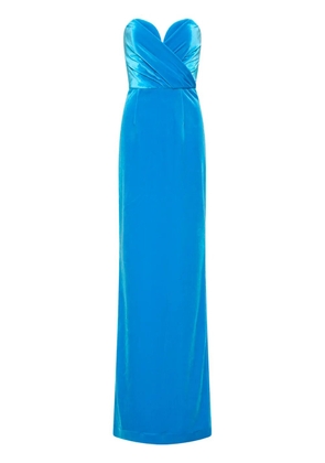 Rebecca Vallance Bernardette velvet-effect gown - Blue