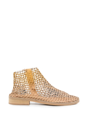 VERDURA SHOES Sardina net ankle boots - Neutrals