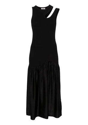 SANDRO Olane ribbed-knit maxi dress - Black