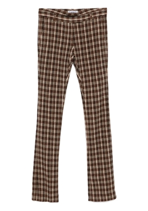 Acne Studios check pattern trousers - Brown