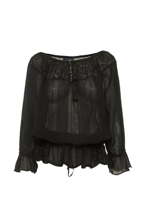 Polo Ralph Lauren Vintage embellished long-sleeve blouse - Black