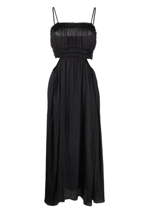 Maje pleated cut-out midi dress - Black