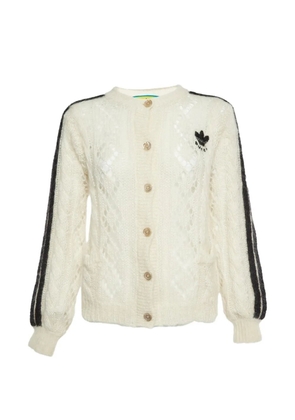 Gucci Pre-Owned xAdidas pointelle cable-knit cardigan - White