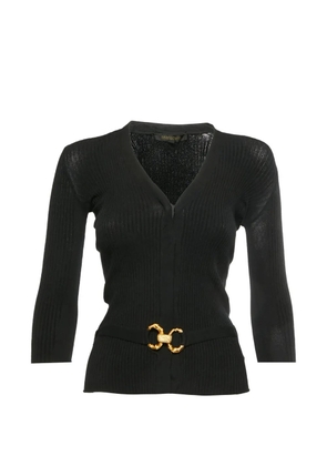 Roberto Cavalli Vintage rib knit belted top - Black