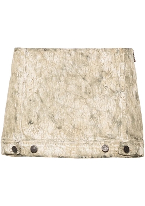 Acne Studios coated denim mini skirt - Green