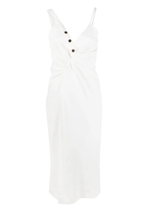 SANDRO asymmetric midi dress - White