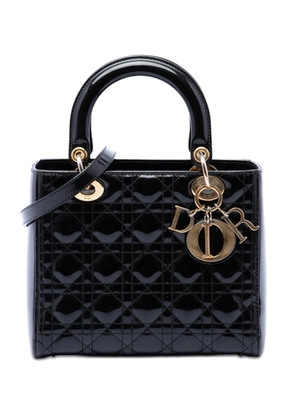 Christian Dior Pre-Owned 2013 Medium Patent Cannage Lady Dior satchel - Black
