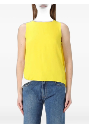 MSGM sleeveless asymmetric-hem top - Yellow