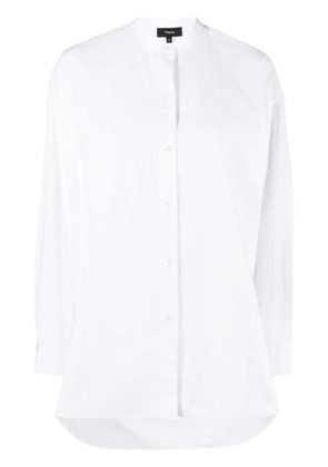 Theory collarless cotton shirt - White