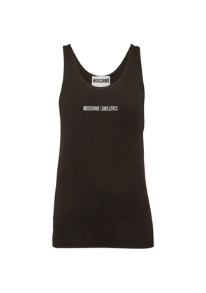 Moschino Pre-Owned ribbed-knit tank top - Black