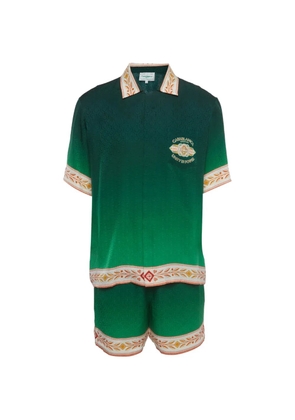 Casablanca printed jacquard sleeve shirt and shorts set - Green