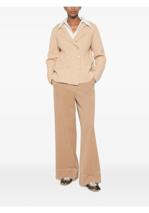 SERGIO MORETTI FIRENZE double-breasted ribbed-knit sweater - Neutrals