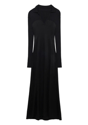 Simkhai Jonny spread-collar gown - Black