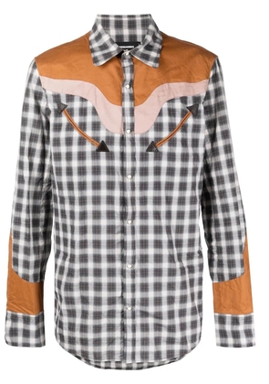DSQUARED2 check-print Western-style shirt - Grey