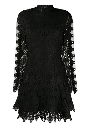 Simkhai lace embroidered mini dress - Black