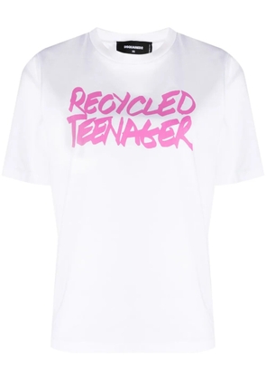 DSQUARED2 slogan-print short-sleeve T-shirt - White