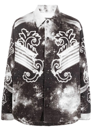 Versace Jeans Couture Space Couture-print long-sleeved shirt - Black