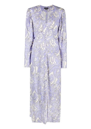 ISABEL MARANT V-neck paisley-print maxi dress - Blue