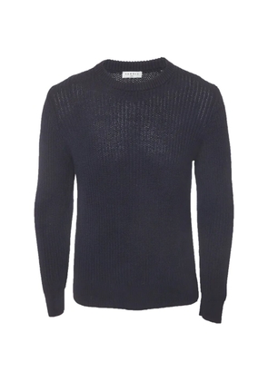 SANDRO ribbed-knit crewneck sweater - Blue