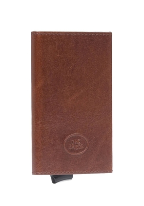 The Bridge logo-embossed leather card holder - Brown