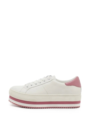 Marc Jacobs Vintage platform leather lace-up sneakers - White