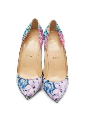 Christian Louboutin Pre-Owned Pigalle Follies floral-print pumps - Blue