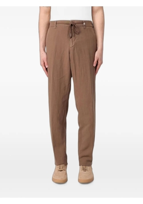 Myths drawstring straight-leg trousers - Brown