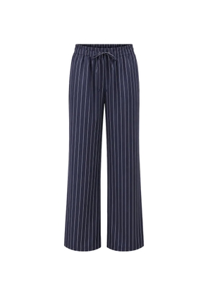 PATRICK ASSARAF Pya pinstripe-print silk trousers - Blue