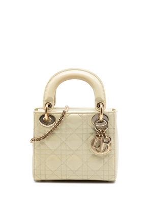 Christian Dior Pre-Owned 2021 Mini Patent Cannage Lady Dior satchel - Neutrals