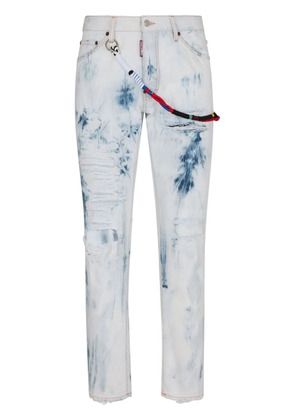 DSQUARED2 distressed straight-leg jeans - Neutrals
