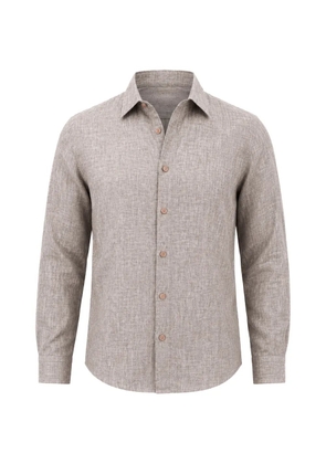 Pya point-collar long-sleeve shirt - Brown