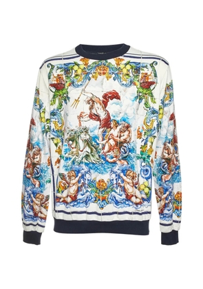 D&G Vintage majolica baroque-print sweatshirt - White