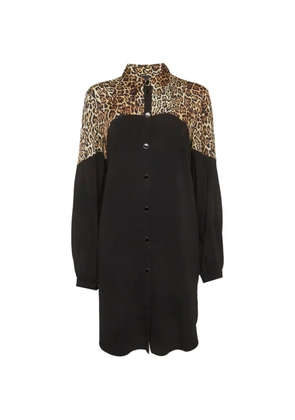 Just Cavalli Vintage animal-print button-front dress - Black
