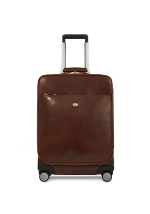 The Bridge logo-plaque leather suitcase - Brown