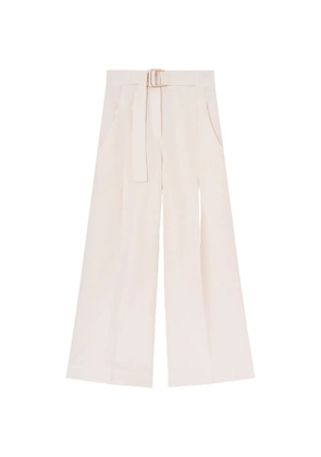 Fedeli Luca belted pleated trousers - White