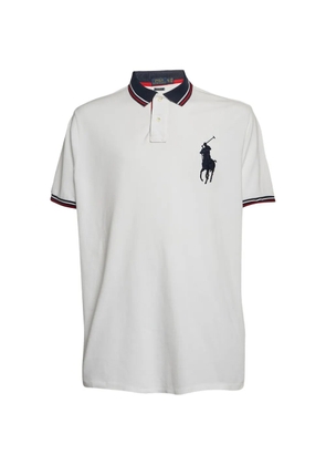 Polo Ralph Lauren Vintage pique-knit embroidered-logo polo shirt - White