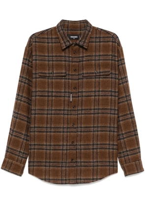 DSQUARED2 check-pattern shirt - Brown